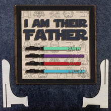 Load image into Gallery viewer, Personalized 2 Layered Wood Plaque I Am Their Father Gift for Dad