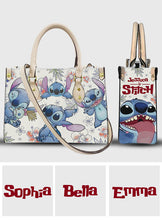 Load image into Gallery viewer, Personalized Leather Handbag Ohana Stitch Design Gift for Women
