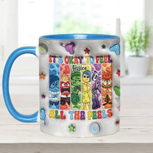 Load image into Gallery viewer, Personalized Accent Mug It's Okay To Feel All The Feels Gift for Birthday/Graduation
