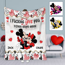 Load image into Gallery viewer, Personalized Mouse Blanket Cute Love Gifts for Couples
