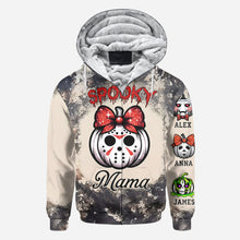 Load image into Gallery viewer, Personalized Spooky Mama All Over Shirt for Mom | Custom Name Gift