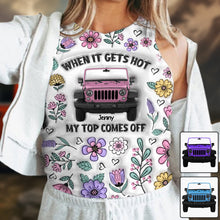 Load image into Gallery viewer, Personalized Floral Print Crop Tank Top Custom Name Gift
