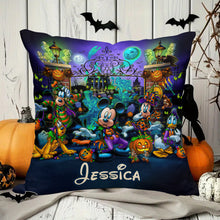 Load image into Gallery viewer, Personalized Halloween Throw Pillow with Custom Name for Kids