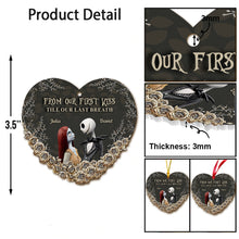 Load image into Gallery viewer, Personalized Nightmare Before Christmas Heart Ornament Custom Names Gift for Couples