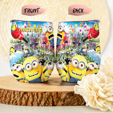 Load image into Gallery viewer, Personalized Minions Wine Tumbler Custom Name Gift Idea