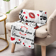 Load image into Gallery viewer, Personalized Funny Couple Blanket Custom Names Romantic Gift