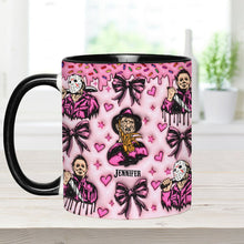 Load image into Gallery viewer, Personalized Pink Halloween Accent Mug with Custom Name