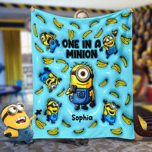 Load image into Gallery viewer, Personalized One In A Minion Blanket Custom Name Gift