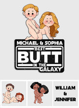Load image into Gallery viewer, Personalized Best Butt In The Galaxy Shaped Doormat Gift
