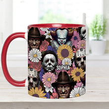 Load image into Gallery viewer, Personalized Horror Accent Mug with Custom Name for Fans