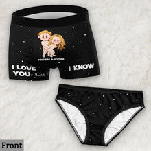 Load image into Gallery viewer, Personalized Couple Briefs & Boxers Funny Gift for Anniversary