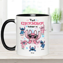 Load image into Gallery viewer, Personalized Accent Mug This Grandma Belongs To Custom Name Gift