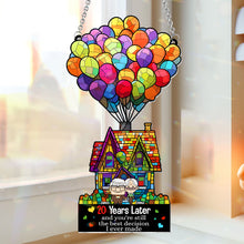 Load image into Gallery viewer, Personalized Balloon House Suncatcher Ornament Unique Gift for Anniversary