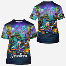 Load image into Gallery viewer, Personalized Welcome Foolish Mortals All Over Shirt for Halloween