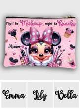Load image into Gallery viewer, Personalized Makeup and Snacks Pouch Custom Name Gift for Her
