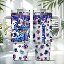 Load image into Gallery viewer, Personalized Ohana Tumbler with Handle Custom Name Gift Idea