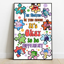 Load image into Gallery viewer, Personalized Puzzle Theme Canvas Print It's Okay to Be Different