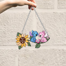 Load image into Gallery viewer, Personalized Sunflower Suncatcher Ornament Custom Names Gift for Anniversaries