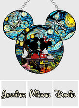 Load image into Gallery viewer, Personalized Mouse Couple Suncatcher Ornament for Animal Lovers