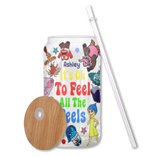 Load image into Gallery viewer, Personalized 16oz Can Glass with Straw Custom Name Gift