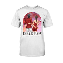 Load image into Gallery viewer, Personalized Couple T-Shirt & Hoodie Unique Gift for Anniversary or Valentine's Day