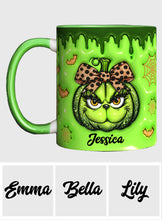 Load image into Gallery viewer, Personalized Grinch Accent Mug Custom Name Holiday Gift