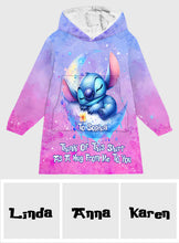Load image into Gallery viewer, Personalized Ohana Blanket Hoodie Custom Gift for Her