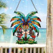 Load image into Gallery viewer, Personalized Palm Tree Suncatcher Ornament Gift for Couples