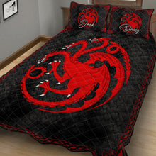 Load image into Gallery viewer, Personalized Dragons Game Quilt Set Custom Names Gift Idea