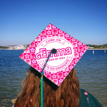 Load image into Gallery viewer, Personalized Graduation Cap Topper Pink Doll Theme Gift for Daughter