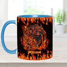 Load image into Gallery viewer, Personalized Fire & Blood Game Accent Mug Custom Name Gift