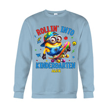 Load image into Gallery viewer, Personalized Kids T-Shirt Rollin Into Kindergarten Custom Name