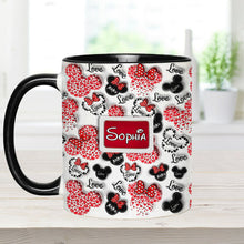 Load image into Gallery viewer, Personalized Mouse Accent Mug Custom Name Gift for Her