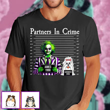 Load image into Gallery viewer, Personalized Partners In Crime T-shirt & Hoodie for Mom/Dad
