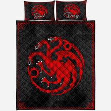 Load image into Gallery viewer, Personalized Dragons Game Quilt Set Custom Names Gift Idea