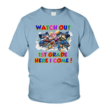 Load image into Gallery viewer, Personalized Kids T-Shirt with Watch Out Design for Back to School