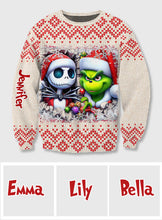 Load image into Gallery viewer, Personalized Nightmare Before Christmas Ugly Sweater for Christmas