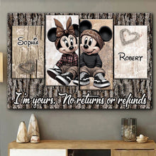 Load image into Gallery viewer, Personalized Mouse Mickey Minnie Canvas Art Gift for Couple