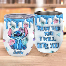Load image into Gallery viewer, Personalized Ohana Wine Tumbler Custom Name Gift for Birthday