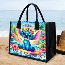 Load image into Gallery viewer, Personalized Ohana Canvas Tote Bag for Mom Beach Gift