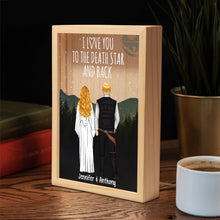 Load image into Gallery viewer, Personalized The Force Picture Frame Light Box Custom Names Gift for Couples
