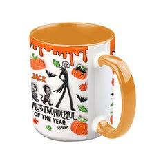 Load image into Gallery viewer, Personalized Autumn Skeleton Accent Mug Custom Name Gift