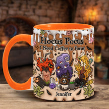 Load image into Gallery viewer, Personalized Three Witches Accent Mug for Fall Coffee Lovers