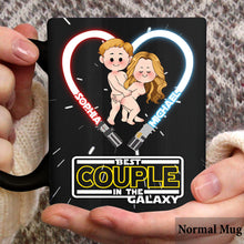 Load image into Gallery viewer, Personalized Couple Mug Custom Names Best Couple in the Galaxy Gift