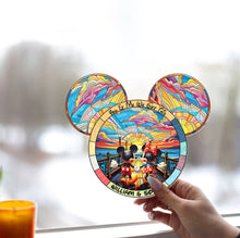 Load image into Gallery viewer, Personalized Mouse Hanging Suncatcher Ornament Custom Gift for Couples