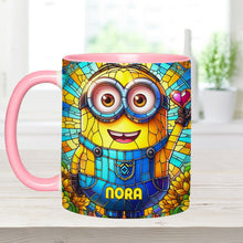 Load image into Gallery viewer, Personalized Minion Accent Mug Custom Name Gift for Kids