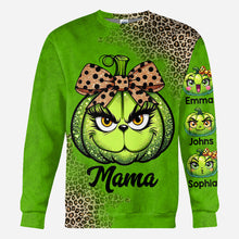 Load image into Gallery viewer, Personalized Grinchy Mama All Over Shirt Christmas Gift