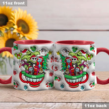 Load image into Gallery viewer, Personalized Merry Grinchmas Accent Mug with Custom Name for Holiday Gifts