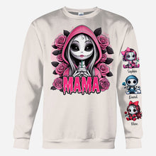 Load image into Gallery viewer, Personalized Mama of Nightmares All Over Shirt for Mom | Halloween Gift