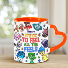Load image into Gallery viewer, Personalized Heart Handle Mug Custom Name Gift for Mom